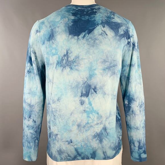 PS by PAUL SMITH Size L Blue Tie Dye Cotton Crew Neck Pullover - Picture 3 of 8